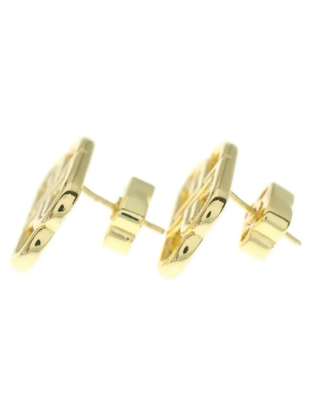 Balenciaga BB Logo Earrings Gold
